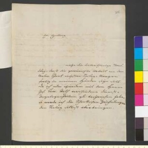 Brief von Weller, Christian Ernst Friedrich an Goethe, Johann Wolfgang von