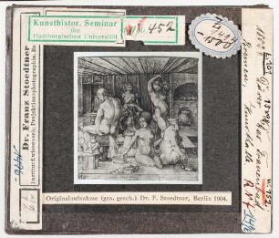 Albrecht Dürer: Das Frauenbad. Bremen, Kunsthalle (Stoedtner-Nr. 18024) Originalaufnahme 1904