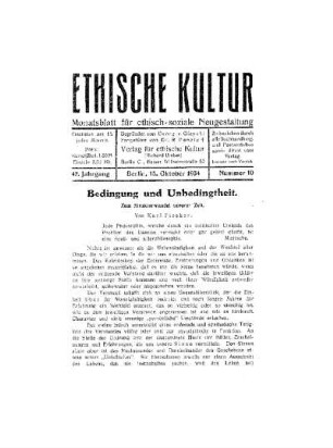 Bedingung und Unbedingtheit : Zum Strukturwandel unserer Zeit