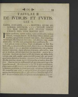 Tabulae II. De iudiciis et furtis.