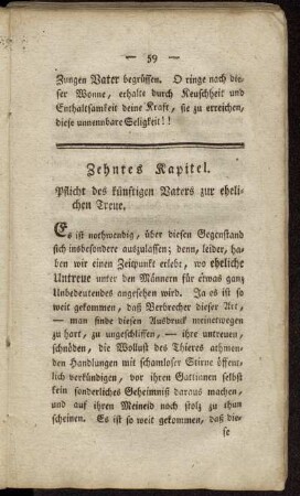 Zehntes Kapitel. - Schluß des ersten Buches