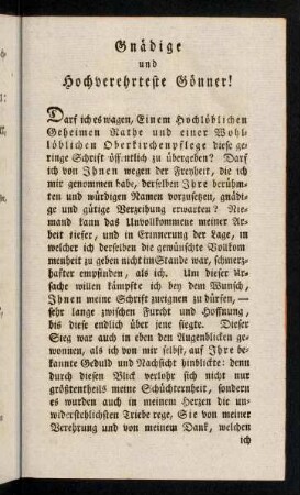 Gnädige und hochverehrteste Gönner! ...