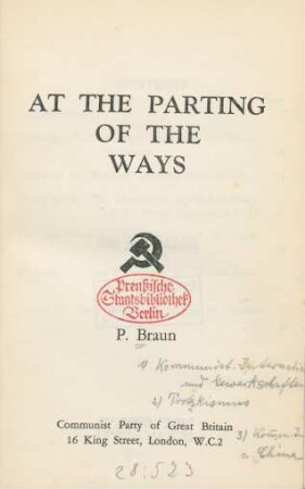 At the parting of the ways