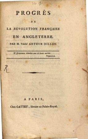 Progrès De La Révolution Française En Angleterre