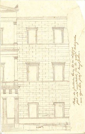 Gärtner, Friedrich von; Athen (Griechenland); Königliche Residenz (Athener Schloss) - Aufriss