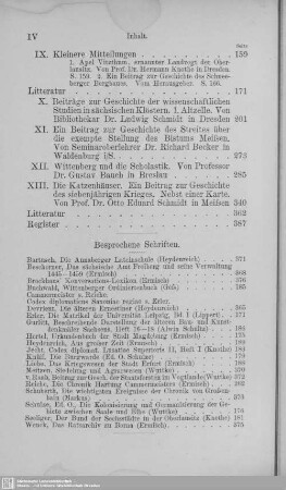 Besprochene Schriften