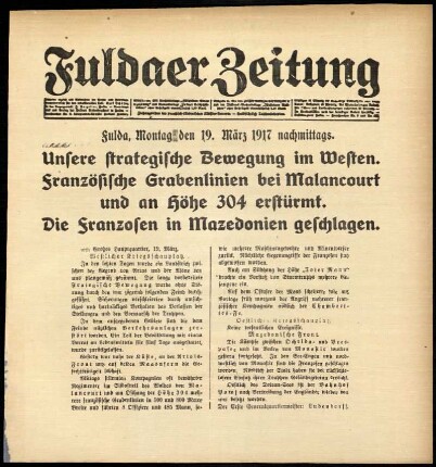 Ausgabe vom Montag, den 19. März 1917.