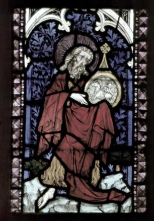 Fenster mit männlichen Heiligen — Johannes der Täufer