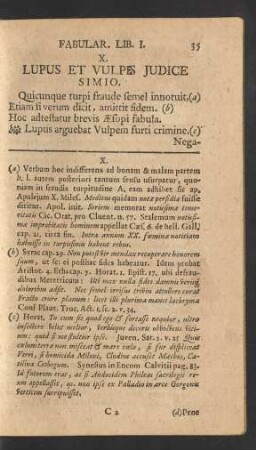 X. Lupus Et Vulpes Iudice Simio.