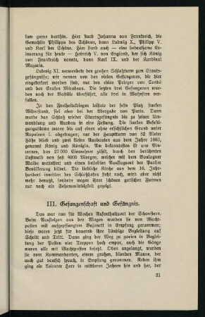 31-49, III. Gefangenschaft und Gefängnis