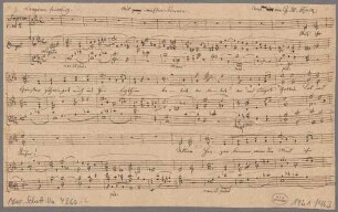 Sammlung mehrstimmiger Gesänge zum Vortrage während der Wandlung in der heiligen Messe : für Sopran- und Altstimmen mit und ohne Orgel-Begleitung, zunächst für die Kinder der Mainzer Armenschule, Erste Sammlung. Auf ihr Christen- Mus.Schott.Ha 4360-6