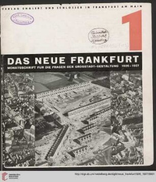 Heft 1 (Okt./Nov. 1926)