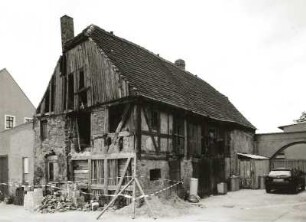 Belgern, Markt 14. Wohnhaus (1751/1800). Hintergebäude, Hofansicht