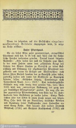 Geschichte einzelner Gebäude