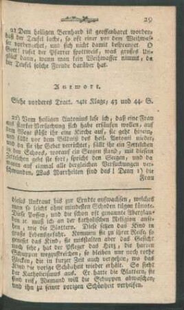 21 dem heiligen Bernhard ist geoffenbaret worden, daß der Teufel lache, ...