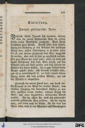 Zweyte philippische Rede.