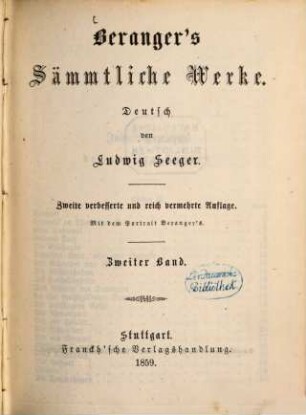 Béranger's Sämmtliche Werke. 2, Lieder II, III, IV, nachgelassene Lieder, Erläuterungen