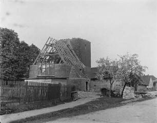 Tagebau Böhlen. Abbruch bei Zeschwitz