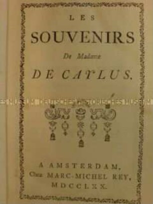 Les Souvenirs de Madame de Caylus