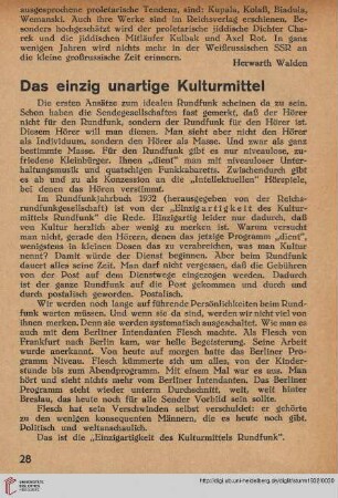 Das einzig unartige Kulturmittel