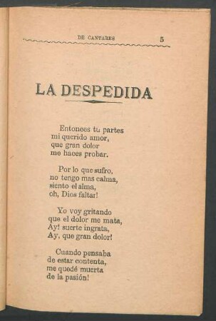 La despedida
