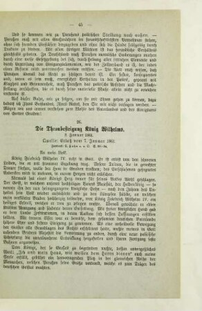 26. Die Thronbesteigung König Wilhelms