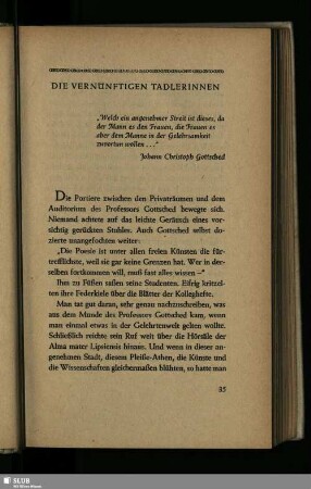 Die Vernünftigen Tadlerinnen