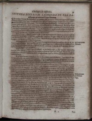Secunda Ecclesiae Lachryma De Deo Papistarum, qui revera est Papa Romanus