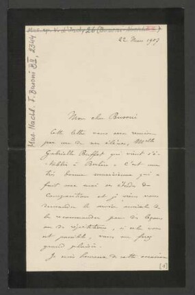 Brief an Ferruccio Busoni : 22.03.1907