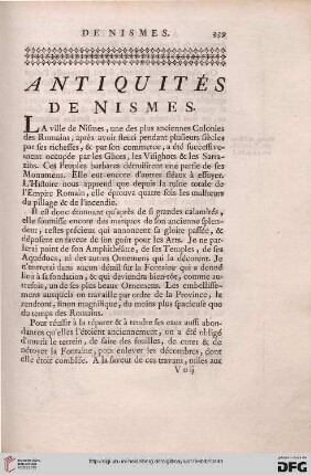 Antiquités de Nismes