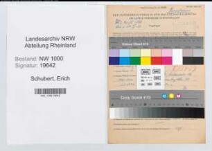 Entnazifizierung Erich Schubert, geb. 29.09.1903 (Ingenieur)