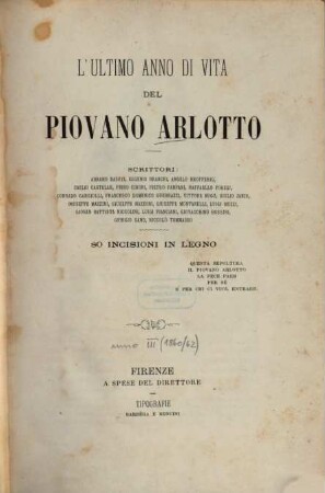 Il piovano arlotto : capricci mensuali di una brigata di Begliumori. [3.] [1859/62] (1862)