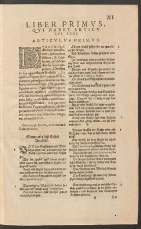 Liber Primus, Qui Habet Articulos LXXI.