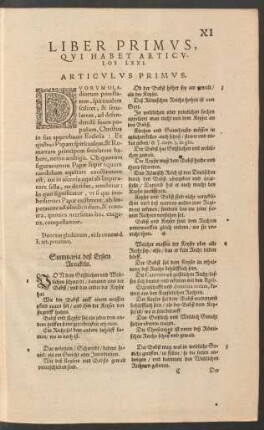 Liber Primus, Qui Habet Articulos LXXI.