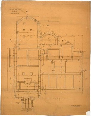 Billing, Hermann; Baden-Baden; Kunsthalle - Fundament (Grundriss)