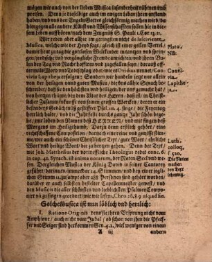 Triumphus Musices : Daß ist: Eine schöne Lob vnd Ehrenpredigt von der lieben heiligen Musica, gehalten in der obern Pfarrkirchen der königlichen Stadt Brüx in Böhmen. Den 23. Februar 1620