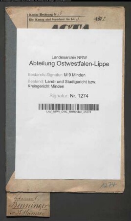 Sonstige: Benninger, Heinrich Wilhelm; Sonstige: Benninger, Marie, geb. Meyer: