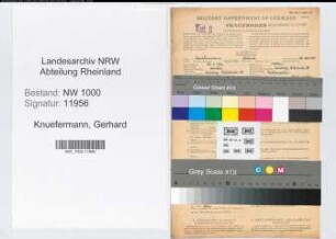 Entnazifizierung Gerhard Knuefermann, geb. 28.07.1910 (Mathematiker)