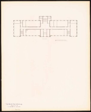 Verwaltungsgebäude der Maschinenfabrik, Bruchsal: Grundriss (aus: Moderne Bauformen. Fassaden, Interieurs, Details im Verein mit R. Beauclair, hrsg.v. M.J. Gradl, Bd. 2, H.7, 1903)