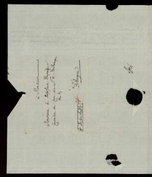 [Umschlag eines Briefes von Mal'cov an Heyne aus dem Jahr 1797]