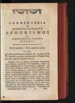 Phthisis Pulmonalis