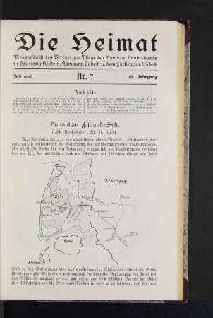 Dammbau Festland-Sylt. ("Die Reichsbahn", Nr. 37. 1925.).