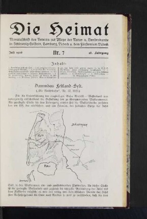 Dammbau Festland-Sylt. ("Die Reichsbahn", Nr. 37. 1925.).