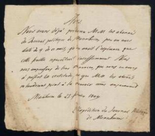160v-161v, Avis (Journal politique de Mannheim)