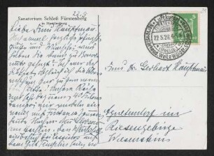 Brief von Hedwig Fischer und Samuel Fischer an Margarete Hauptmann