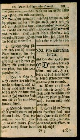 XXI. Lob- und Dank-Lieder