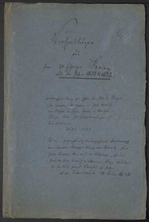 Verhandlungen aus dem 30-jährigen Krieg