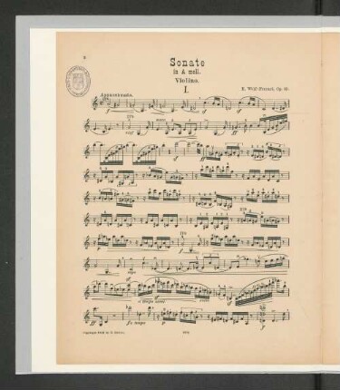 Sonate in A moll. Violino.