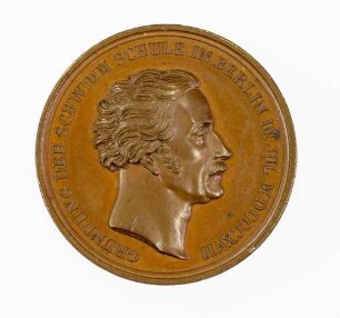 Medaille General Ernst Heinrich Adolf von Pfuel, auf den 25. Jahrestag der Gründung der Berliner Schwimmschule
