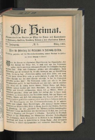 Über die Bedeutung der Ortsnamen in Schleswig-Holstein. I.